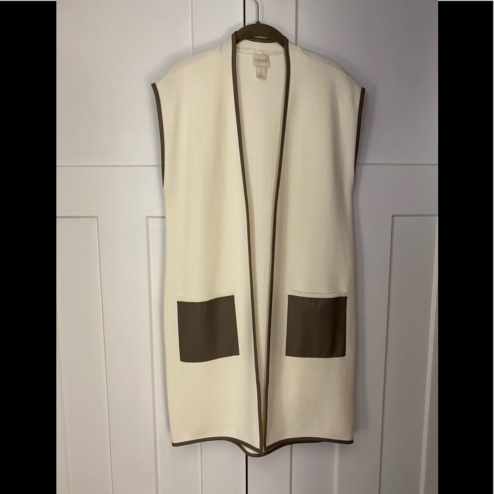 Chico’s Cardigan/Vest off white.